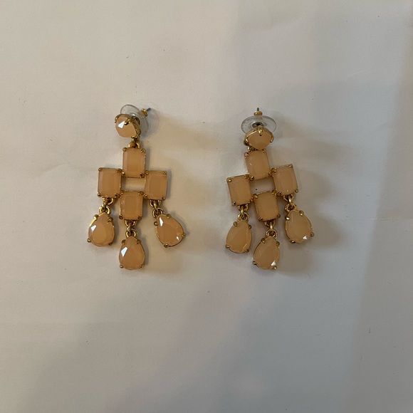 kate spade Jewelry - Kate Spade Branton Square Blush Pink Chandelier Earrings
